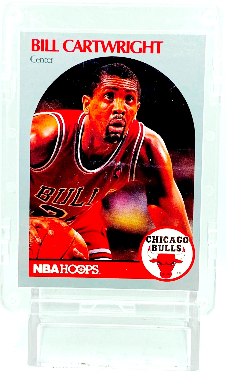 Vintage 1990 NBA Hoops Bill Cartwright 61 (Red Jersey 24 Chicago