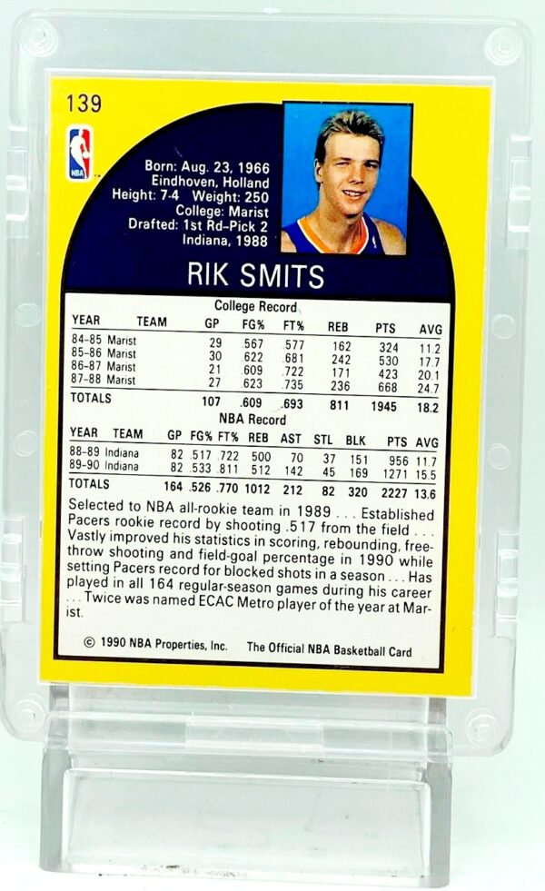 1990 NBA Hoops Rik Smits #139 (5)