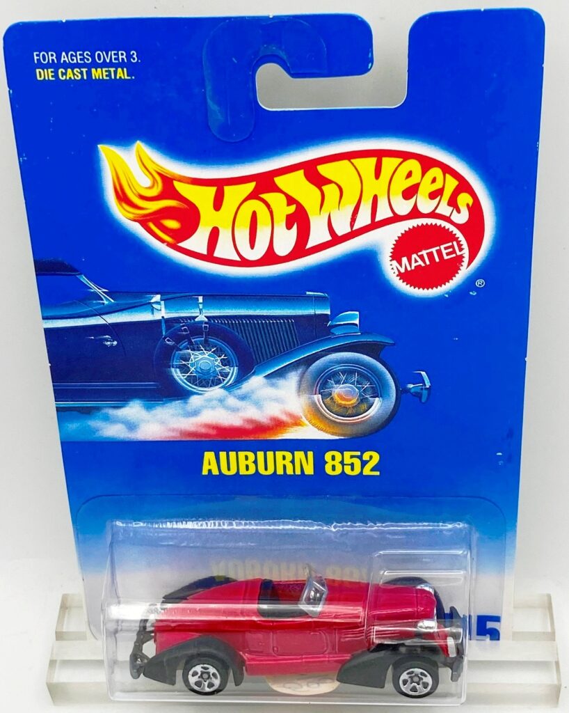 1991 HW CC #215 Classics Auburn 852 (Red) 5-Spoke (2)