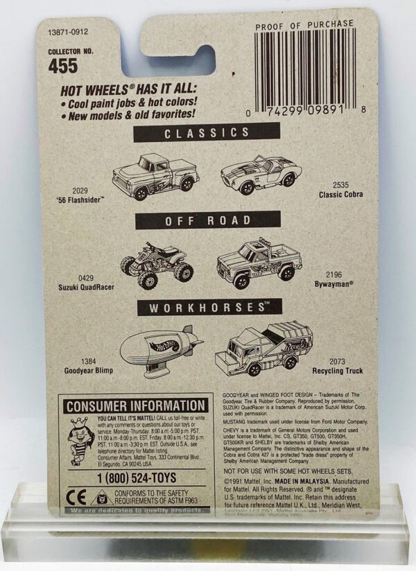 1991 HW CC #455 Classics '65 Mustang Convertible 7-Sp (5)
