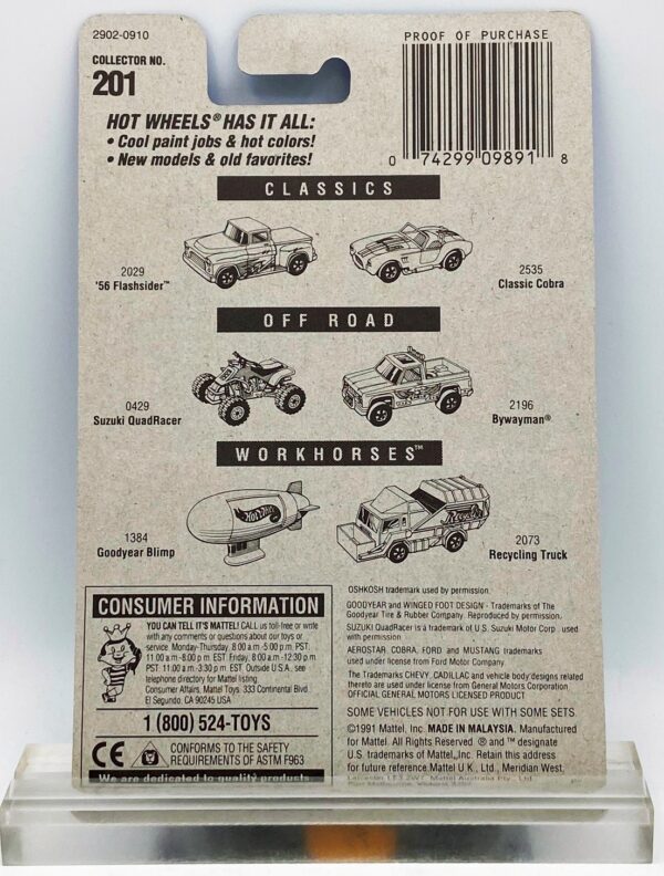 1991 HW CC #201 WH Oshkosh Snowplow Metallic (5)