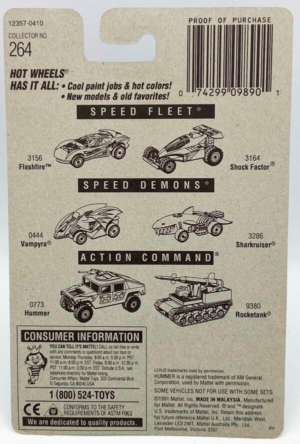 1991 HW CC #254 SF Lexus SC400 Chrome 5-Hole (5) 1991 HW CC #254 SF Lexus SC400 Chrome 5-Hole (5)