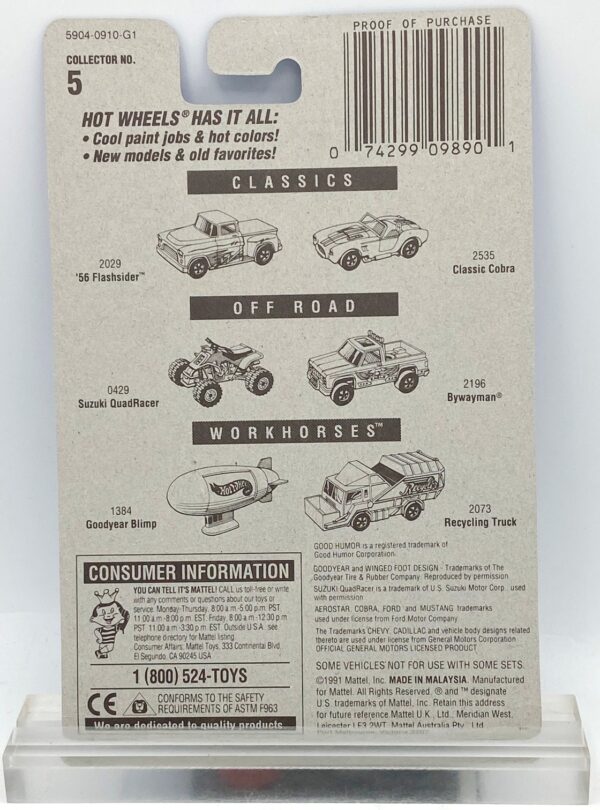 1991 HW CC #5 WH Good Humor Truck Razor (5)