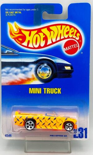1991 Hot Wheels Collector Card #231 Mini Truck (Clear) 5-Hole (1)