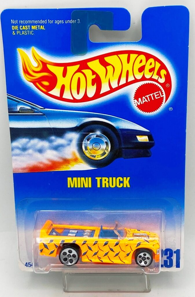 1991 Hot Wheels Collector Card #231 Mini Truck (Clear) 5-Hole (2)