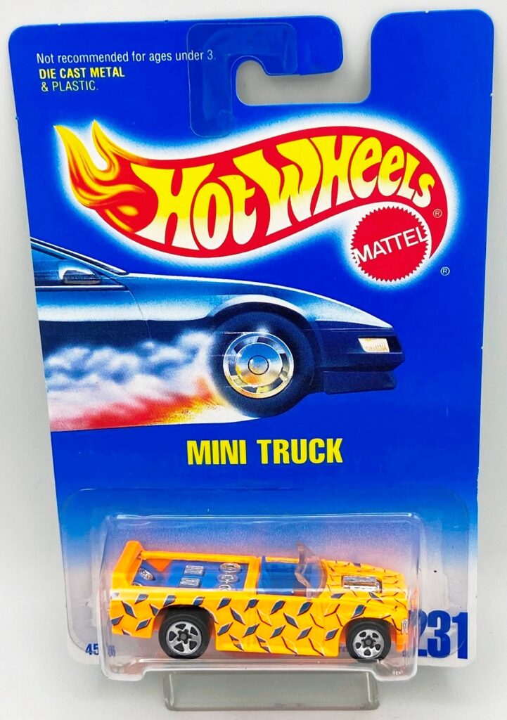 1991 Hot Wheels Collector Card #231 Mini Truck (Clear) 5-Sp (2)