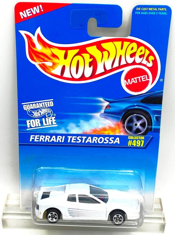 1995 HW CC #497 Ferrari Testarossa Pearl White (Chrome 5-Sp) (2)