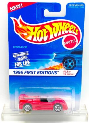 1996 HW CC #377 Ferrari F50 1st Ed. Red (Chrome Lace) (1)