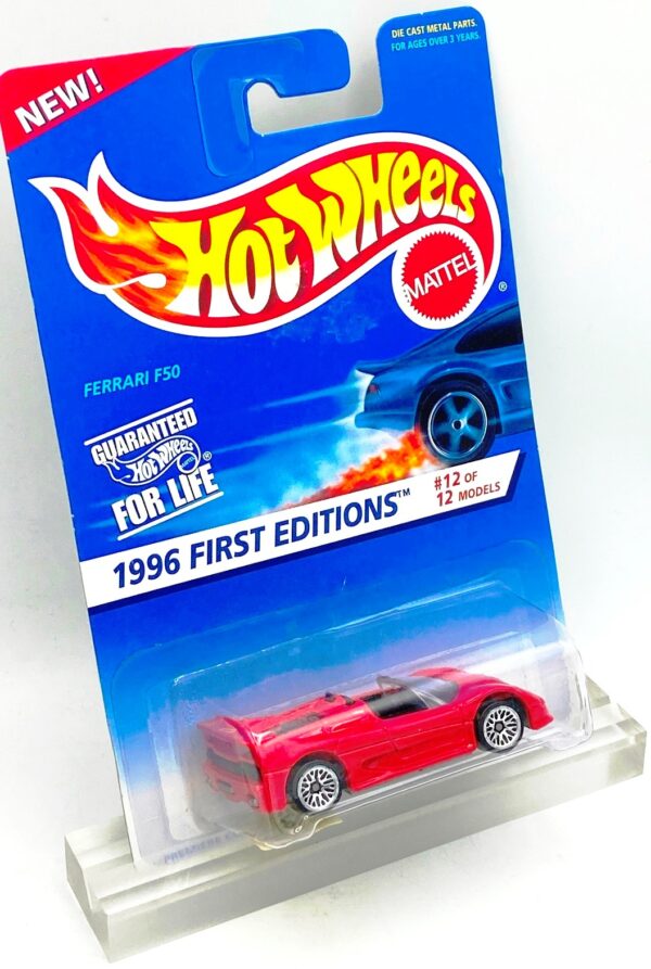 1996 HW CC #377 Ferrari F50 1st Ed. Red (Chrome Lace) (3)
