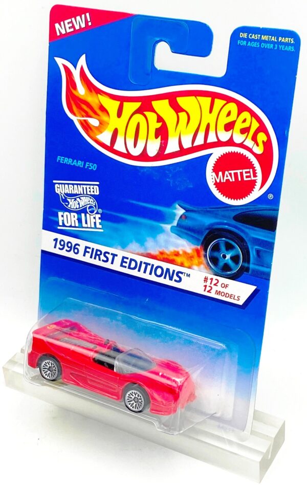 1996 HW CC #377 Ferrari F50 1st Ed. Red (Chrome Lace) (4)