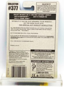 1996 HW CC #377 Ferrari F50 1st Ed. Red (Chrome Lace) (5)