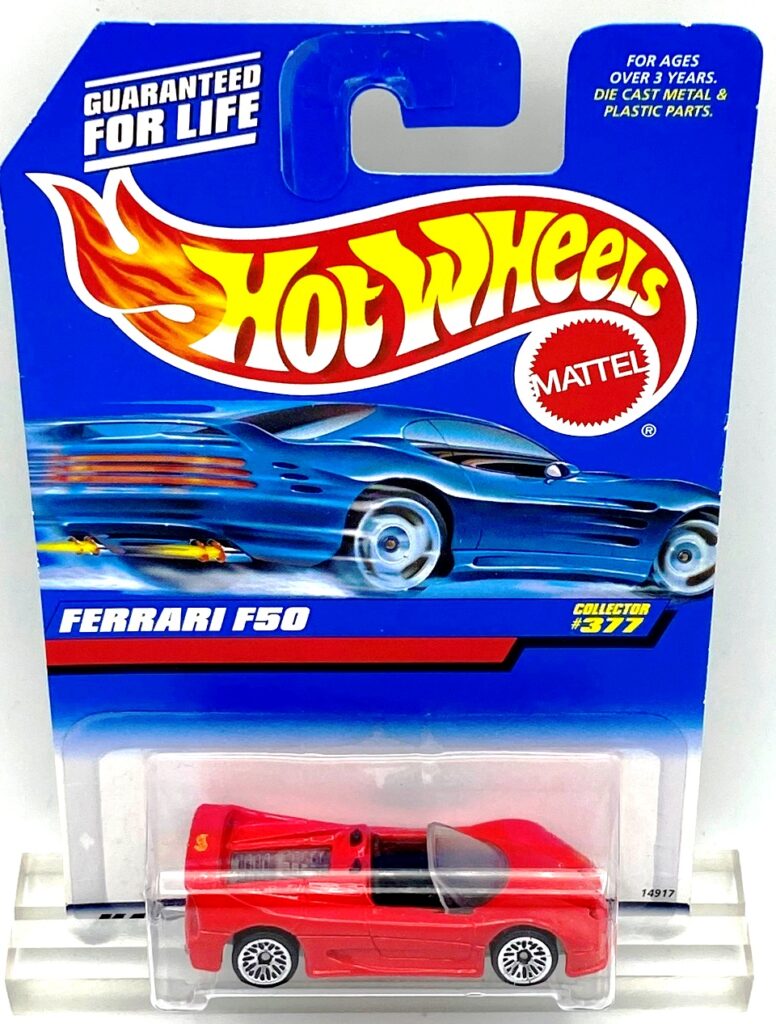 1997 HW CC #377 Ferrari F50 Red (Chrome Lace) (2)