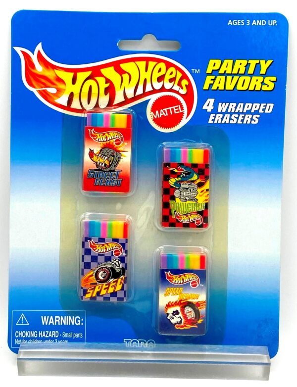 1997 HW Party Favors 4-Wrapped Erasers Multi-Color (1) 1997 HW Party Favors 4-Wrapped Erasers Multi-Color (1)