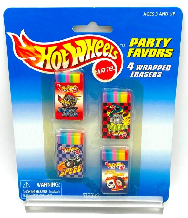 1997 HW Party Favors 4-Wrapped Erasers Multi-Color (2) 1997 HW Party Favors 4-Wrapped Erasers Multi-Color (2)