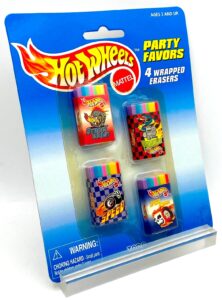1997 HW Party Favors 4-Wrapped Erasers Multi-Color (3)