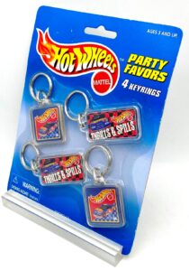 1997 Hot Wheels Party Favors 4-Keyrings (4)