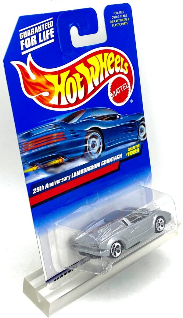 1998 HW CC #1089 Lamborghini Countach Silver 5-Hole (3)
