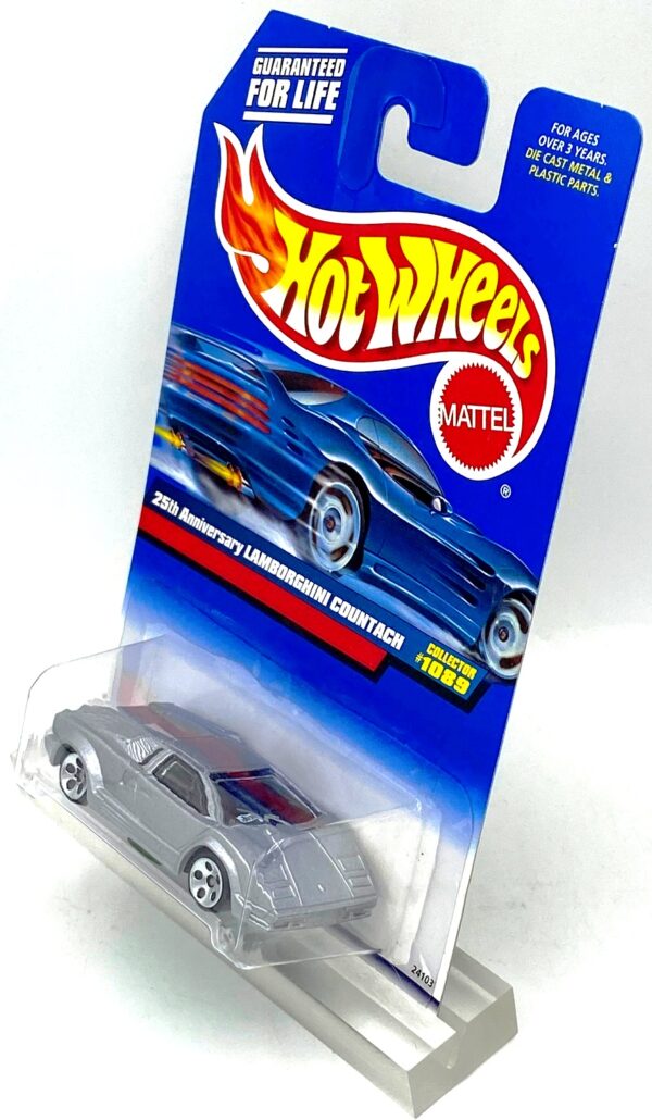 1998 HW CC #1089 Lamborghini Countach Silver 5-Hole (4)