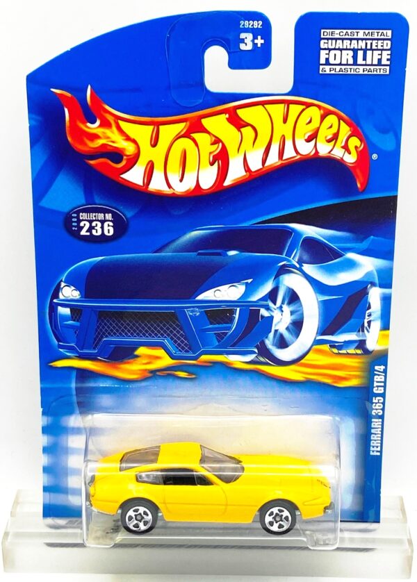 2000 HW CC #236 Ferrari 365 GTB-4 Yellow (5-Spoke) (1)