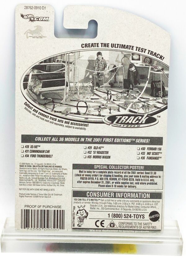 2001 HW CC #050 1St Ed. Ferrari 156 Red (Chrome Lace) (5)