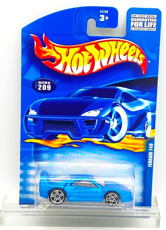 2001 HW CC #209 Ferrari F40 Blue (Star) (1)