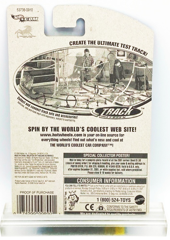 2001 HW CC #209 Ferrari F40 Blue (Star) (5)