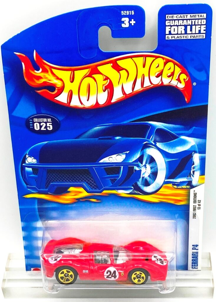 2002 HW CC #025 Ferrari P4 Red (Gold 5-Spoke) (2)