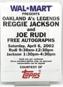 2002 Topps A's Reggie Jackson Autographed (8x10) (2)