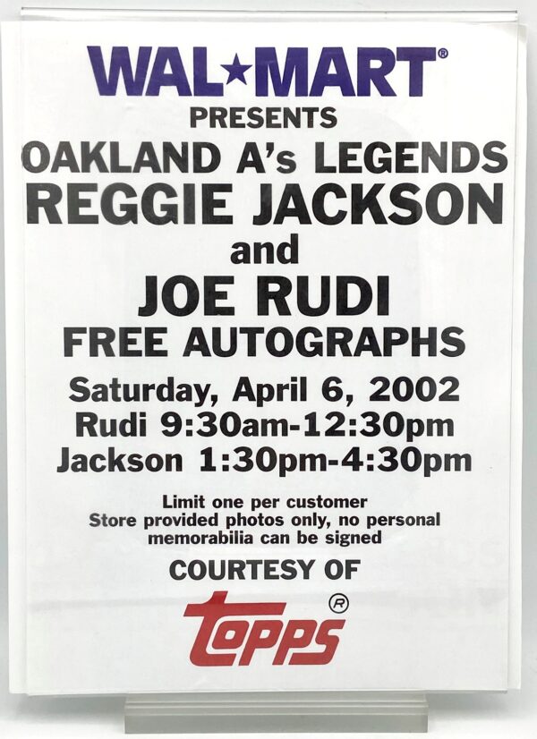 2002 Topps A's Reggie Jackson Autographed (8x10) (2) 2002 Topps A's Reggie Jackson Autographed (8x10) (2)