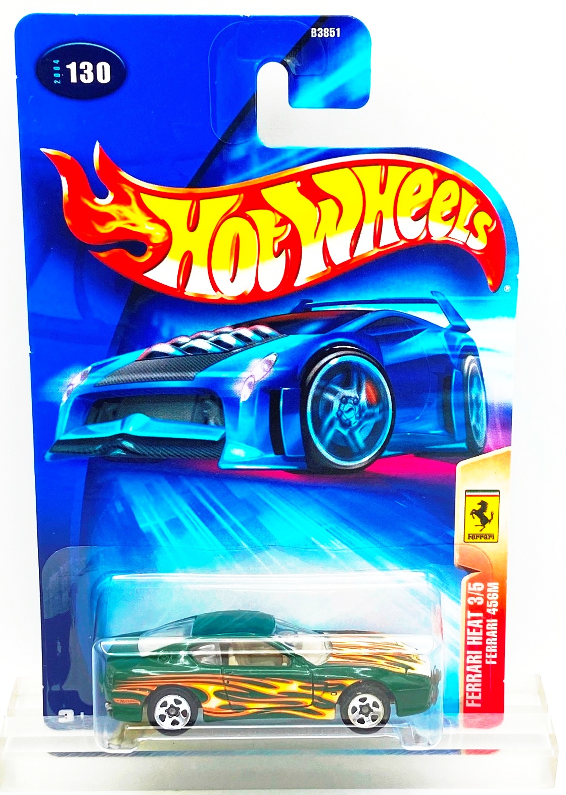 2004 HW CC #130 Ferrari 456M Heat Series Green-Flames (5-SP) (1)