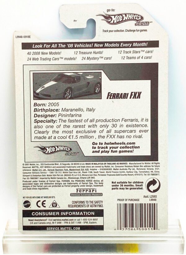 2008 HW CC #033 Ferrari FXX 2008 New Models Red (PR-5) (5)