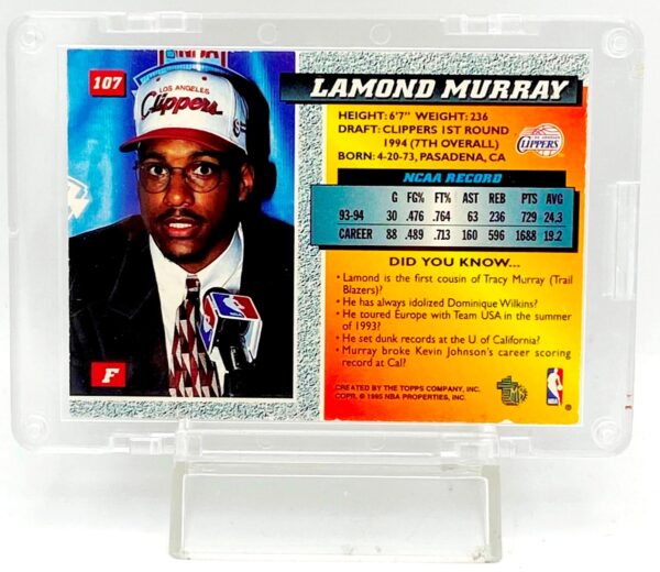 1994 Topps Draft Lamond Murray Gold #107 (3)
