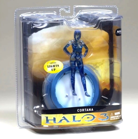 2007 HALO 3 Cortana “Very Limited Release” Light-Up Blue Series 1 (4)