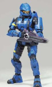 2008 Halo 3 Spartan Soldier Scout Exclusive Blue-Yellow Series 3 (2)