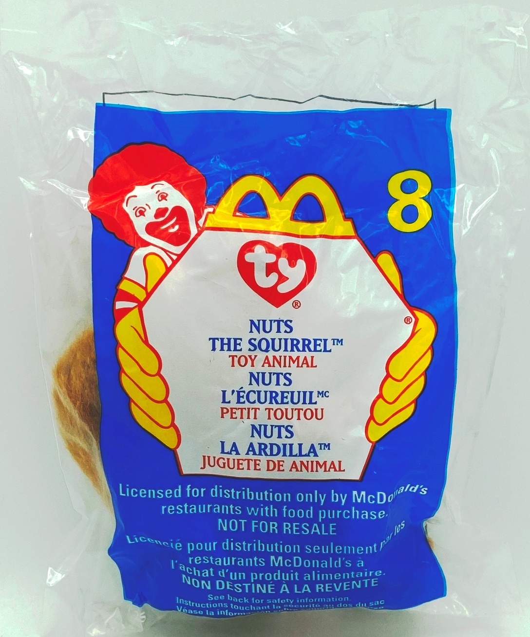 1999 (Nuts) The Squirrel Teenie Beanie #8 (Ty-Year-Born-1993)-8pcs (1)