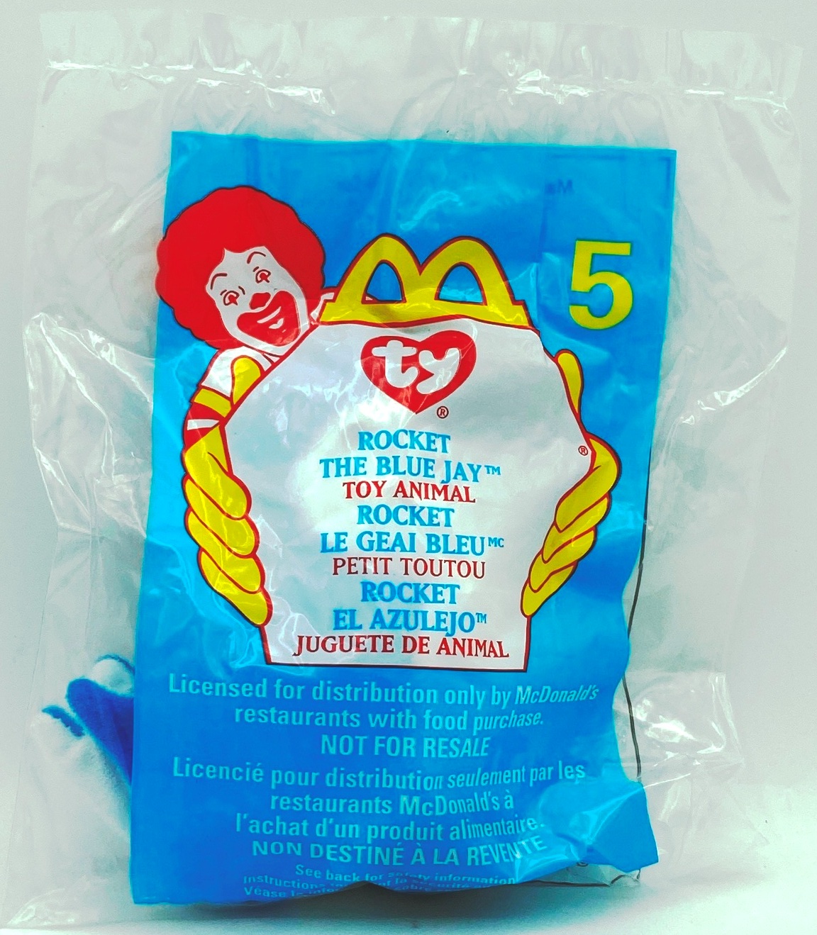 1999 (Rocket) The Blue Jay Teenie Beanie #5 (Ty-Year-Born-1993)-8pcs (1)