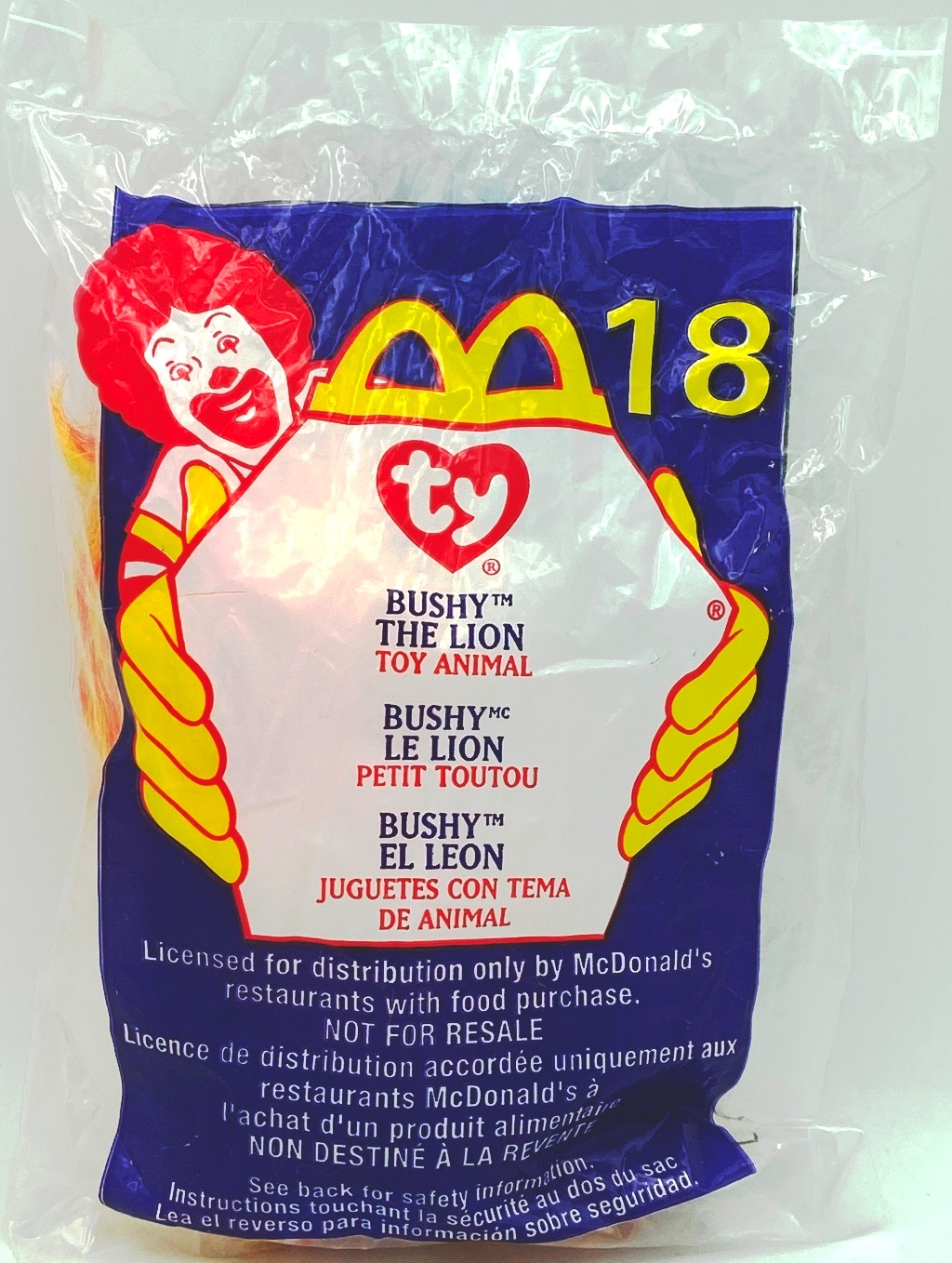 2000 (Bushy) The Lion Teenie Beanie #18 (Ty-Year-Born-2000)-1pc (1)