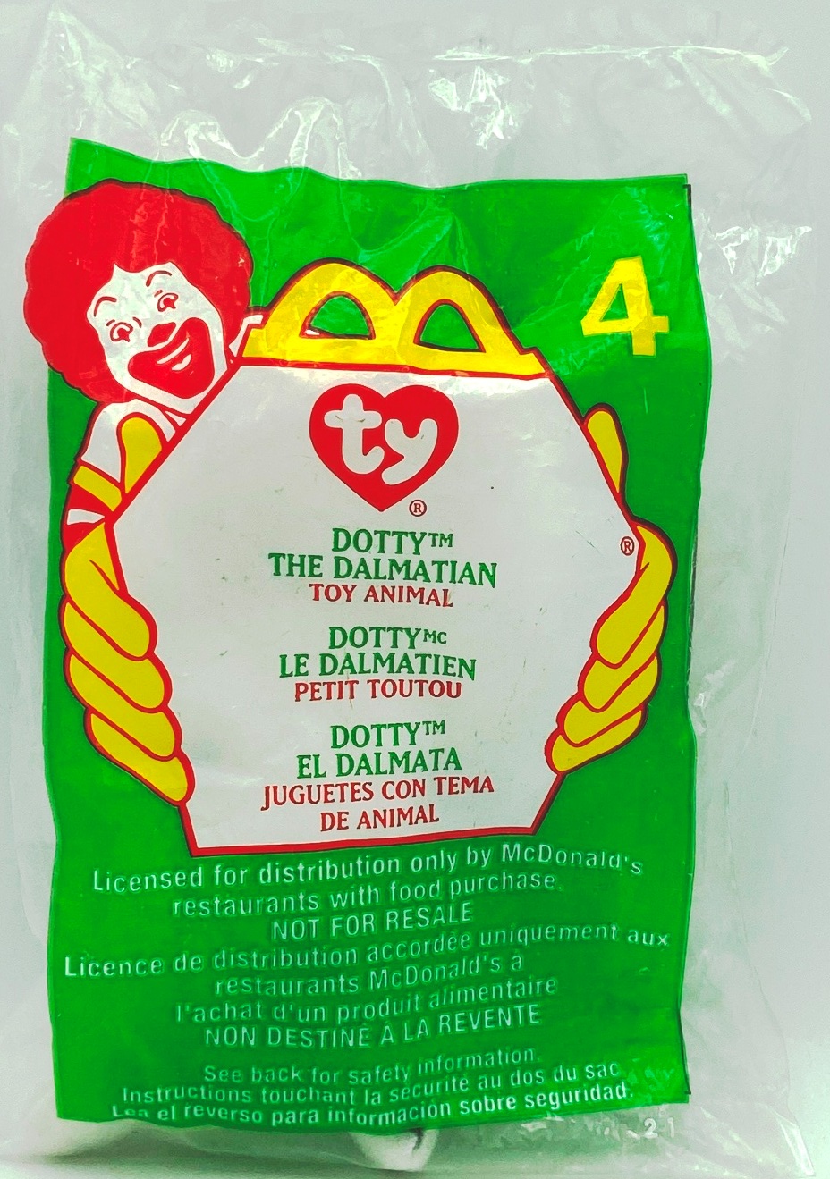 2000 (Dotty) The Dalmatian Teenie Beanie #4 (Ty-Year-Born-1999)-3pcs (1)