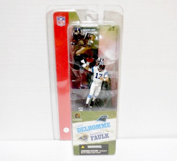 2004 McFarlane Marshall Faulk-Jake Delhomme 3-inch (1) A 2004 McFarlane Marshall Faulk-Jake Delhomme 3-inch (1) A