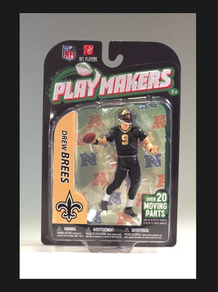 2012 McFarlane NFL Play Makers Drew Brees (Black) S-3 (1)