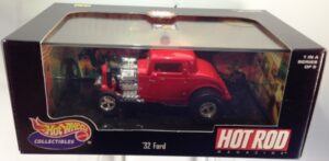 images '32 Ford “Red-Hot Rod Magazine” (Hotwheels “Exclusive Vehicle From 1st Tool Run Limited Edition 1:43 Scale” Series-1 w/Plexi-Case) "Rare-Vintage" (1999)