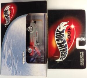 images '40 Ford (Adult Collector-Gray w/Red Flames) “100% Hotwheels Limited Edition Series 1:64 Scale Box Set) “Rare-Vintage” (2000)