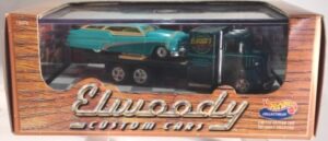 images Elwoody Custom Cars “1952 Elwoody & Ford Flatbed” (Hotwheels “Exclusive Limited Edition 1:64 Scale”) 2-Car Set w/Plexi-Case) “Rare-Vintage” (1997)