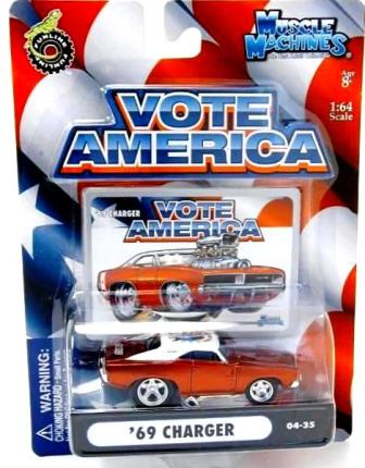Muscle Machines ("Vote America") '69 Charger (Red/White) 2004