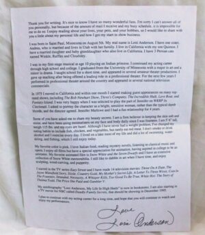 images LONI ANDERSON #4 ("RARE-VINTAGE TYPED/SIGNED THANK YOU LETTER")