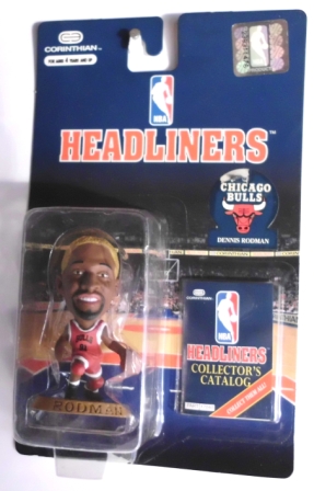 1997 Dennis Rodman Chicago Bulls Gold Hair Corinthian Headliners mint on card 