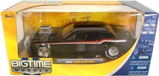 '65 Ford Mustang Blown Engine (Bigtime Muscle 1:24) Black (2010)