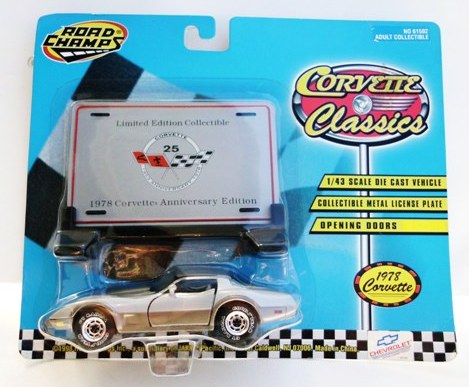 ROAD CHAMPS '78 Corvette (25th Silver Anniversary) "Rare" '98