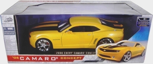 '06 Camaro Concept (Yellow w/Black Strips-Jada 1:24) Rare (2007)