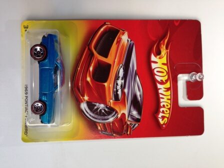 images '69 Pontiac Firebird (Metal Flake Blue-RL) “2007-Exclusive Assortment” (Hotwheels 1:64 Scale Diecast Collection) “Rare-Vintage” (2007)